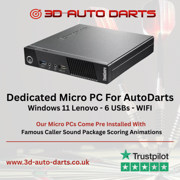 Dedicated Micro PC - Win 11 - 6 USB Ports - For AutoDarts
