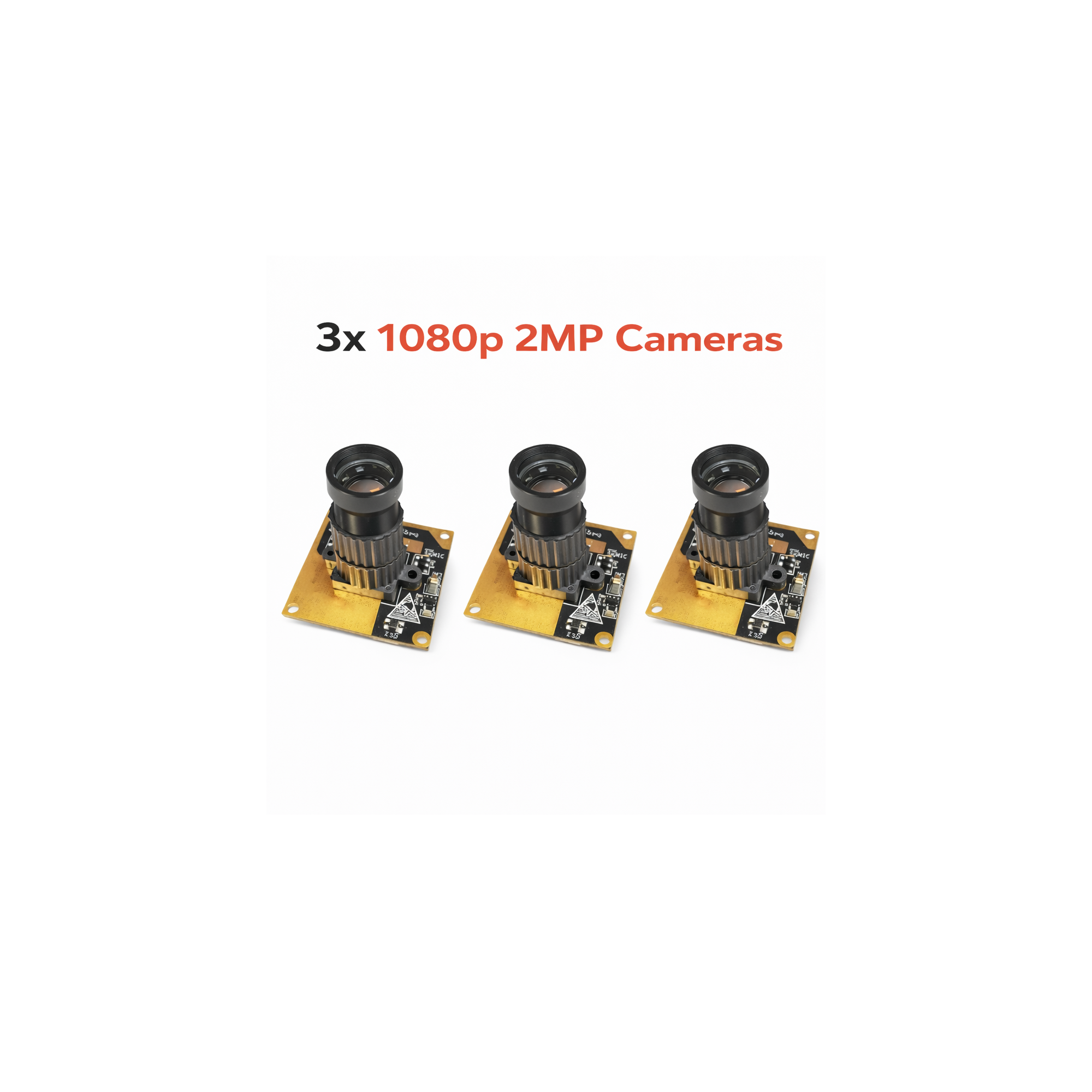 3x 1080p 2MP Cameras